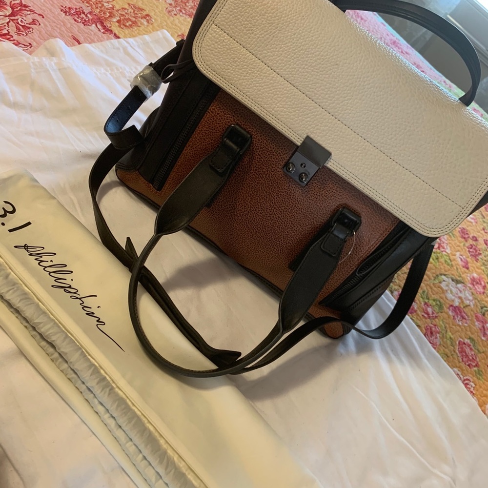 3.1 PHILLIP LIM LARGE LEATHER BAG SATCHEL - Picture 5 of 15